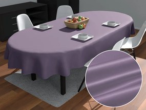 Biante Saténový oválny obrus polyesterový Satén LUX-043 Fialová lila 140x160 cm