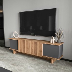 TV stolík/skrinka Didus (antracit + orech). Akcia -19%. Vlastná spoľahlivá doprava až k Vám domov. 1121641