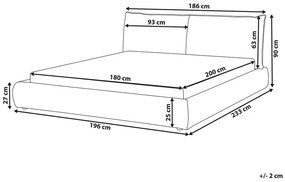 Manželská posteľ 180 cm Vetiver (svetlohnedá) (s roštom). Vlastná spoľahlivá doprava až k Vám domov. 1076466