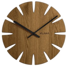 Dubové nástenné hodiny VLAHA VCT1015 (33 cm) – poctivá ručná výroba, masívne drevo