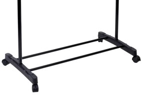Vešiakový stojan VERA na kolieskach čierny