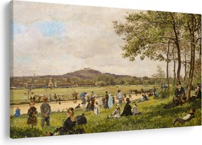 Obraz - French 19th Century, Race Course at Longchamps, reprodukcia (90x60 cm)