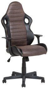 Kancelárska stolička čierna a hnedá výškovo nastaviteľná SUPREME Beliani