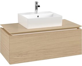 VILLEROY &amp; BOCH Legato závesná skrinka pod umývadlo na dosku (umývadlo v strede), 1 zásuvka, 1000 x 500 x 380 mm, Nordic Oak, B60300VJ