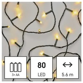 LED vánoční řetěz Copy s časovačem 5,6 teplá bílá