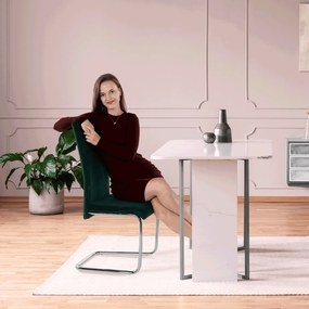 Jedálenská stolička Canary NEW (smaragdová + svetlé šitie). Vlastná spoľahlivá doprava až k Vám domov. 1028862