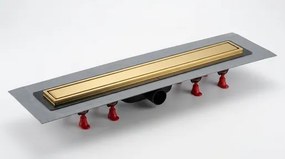 Sprchový žľab SAT Aurum 65 cm brúsená zlatá mat plný SATZLAB70BG