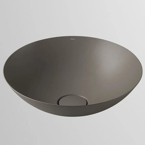 ALAPE SB.Terra450 okrúhla umývadlová misa bez otvoru, bez prepadu, priemer 450 mm, gravel matná, s povrchom ProShield, 3902000084