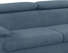 Rohová sedacia súprava Scala, denimovo modrá látka, pravý roh