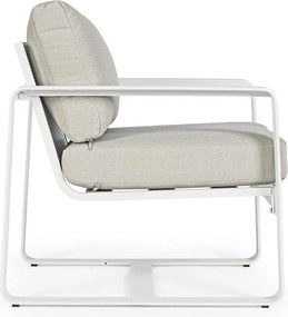 Biele kovové záhradné kreslo Merrigan – Bizzotto