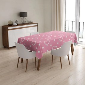 Sablio Obrus Srdce a bodky - 90x90 cm