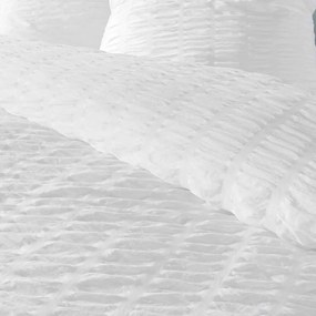 Biele krepové obliečky na jednolôžko 140x200 cm Plissia – douceur d'intérieur