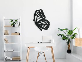 drevko Drevená nálepka Poletujúci motýľ Rozmer obrazu: 40,5 x 32,5 cm, Farba dekorácie: Čierna