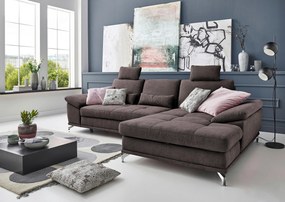 XXXLutz ROHOVÁ SEDAČKA, textil, tmavohnedá Sit & More - Sedačky - 000144005511
