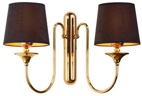 Jupiter 1953 - Nástenné svietidlo BATUMI 2xE27/40W/230V čierna/mosadz