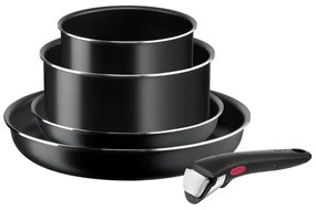 Hliníková súprava riadu 5 ks INGENIO EASY COOK &amp; CLEAN BLACK L1549043 – Tefal