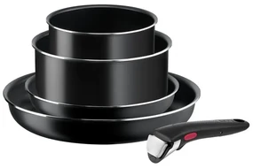 Hliníková súprava riadu 5 ks INGENIO EASY COOK &amp; CLEAN BLACK L1549043 – Tefal