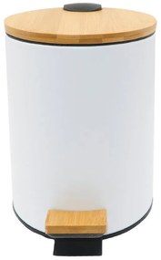 Aqualine Aqualine, BAMBUS odpadkový koš guľatý 5l, biela, BI007