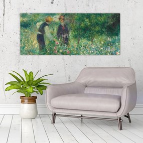 Obraz - Auguste Renoir, Picking Flowers, reprodukcia (120x50 cm)