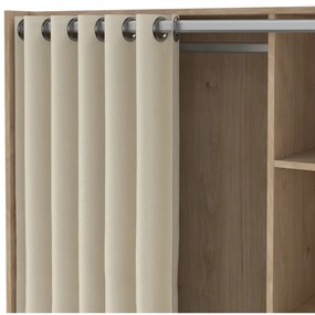 Bielo-béžová šatníková skriňa v dekore duba 105x180 cm Kit – Tvilum