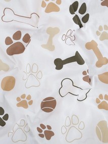 Bavlnená obliečka na vankúš Renforcé 50 x 70 cm – Psie labky biele