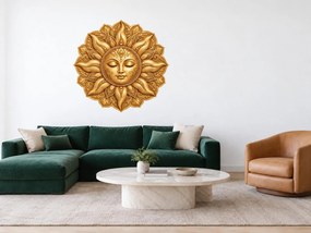 Zlatá mandala slunce arch 46 x 46 cm