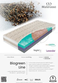 Penový matrac Biogreen Line Rozmer matraca: 160 x 200 cm, Tuhosť: T3