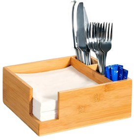 Kesper Bambusový držiak na servítky aj príbory, na stolovanie