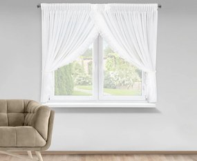 ZÁCLONA NA PÁSKE LUISA 400X160 CM BIELA
