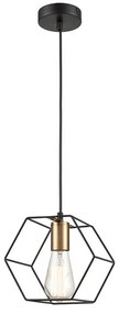 Toolight Toolight, závesné svietidlo 1xE27 APP1131-1CP, čierna-zlatá, OSW-40003