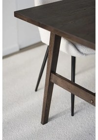 Tmavohnedý jedálenský stôl v dekore duba 100x220 cm Plainfield – Rowico