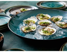 Zelená/čierna misa z kameniny ø 40 cm Gastro Black/Green – Bitz