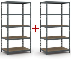 Policový regál 1+1 ZADARMO, 1790x900x600 mm, nosnosť 175kg