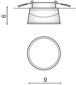 Azzardo AZ2772 - LED Kúpeľňové podhľadové svietidlo UNA LED/7W/230V IP44