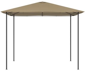 vidaXL Altánok 3x3x2,6 m sivohnedý 160 g/m²