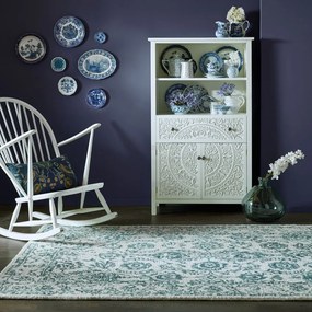 Flair Rugs koberce Kusový koberec Wool Loop Yasmin Ivory/Blue - 160x230 cm