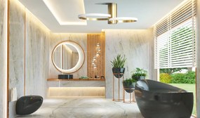 Toolight Toolight, LED stropné svietidlo 50x30,5cm, 22W, APP1402-CW, zlatá lesklá, OSW-05849