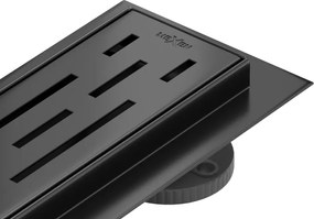 Mexen Flat 360°, nerezový sprchový žľab vzor M01 50 cm, čierna matná, 1720050-40