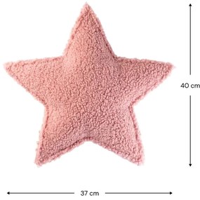 Ružová detský pohovkový vankúš buklé Star – Wigiwama