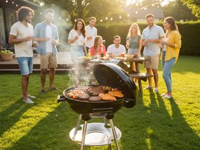 CH Záhradný gril s vekom na drevené uhlie
