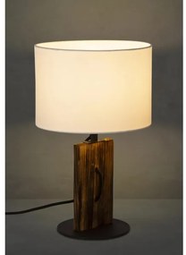 Stolná lampa PINUS 1xE27/40W/230V biela/drevo