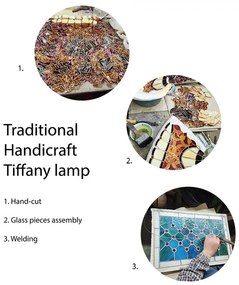 Dekoratívna lampa TIFFANY GREEN Ø15*42