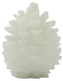 DECOLED LED sviečka, vosk, kužeľ, 14 x 18,5 cm, biela