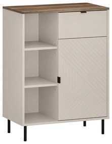 Skriňa EYCO 1D1S, kašmír/dub Castello