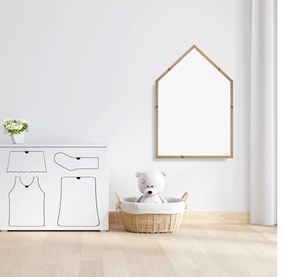 Toptabule.sk  Magnetická tabuľa Domček v drevenom ráme + 7 farieb rámu