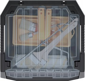 Prosperplast Dielenský úložný box HEAVY DUTY, S VEKOM, čierny 40x38x28 cm, L