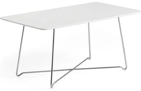 Kaviarenský stôl IRIS, 1100x600 mm, chróm, biela