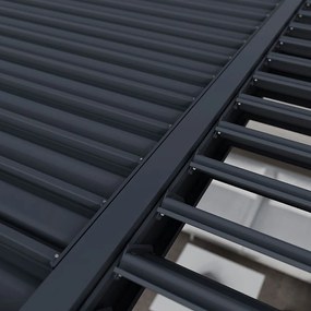 DEOKORK Záhradná hliníková pergola do steny 6x4 m (antracit)