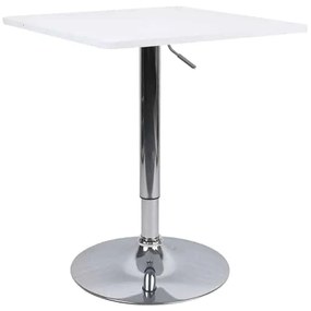 Kondela Barový stôl s nastaviteľnou výškou, biela, FLORIAN 2 NEW