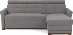 Rohová sedacia súprava Harris, ocelovo šedá látka, pravý roh